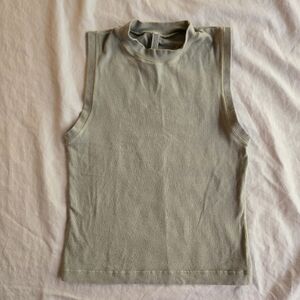 SKIMS ✨️ cotton jersey mock neck sleeveless tank sz M - mineral green